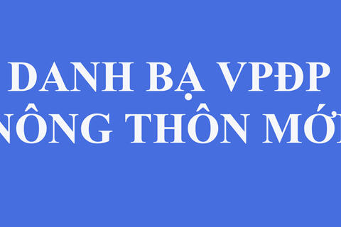 Danh bạ Văn phòng Điều phối nông thôn mới Trung ương (15/06/2021)