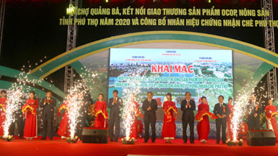 Khai mạc Hội chợ quảng bá, kết nối giao thương sản phẩm OCOP, nông sản tỉnh Phú Thọ năm 2020