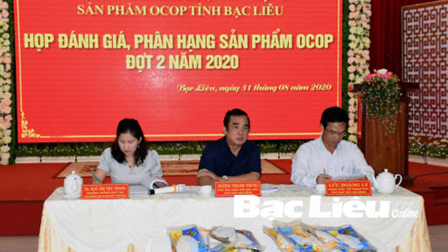 Bạc Liêu: Họp đánh giá, phân hạng sản phẩm OCOP đợt 2 năm 2020