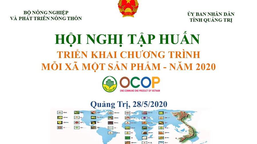 Hội nghị tập huấn toàn quốc Chương trình OCOP năm 2020 tại Quảng Trị